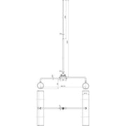 DEHN - Fangeinrichtung für Blitzschutz Fangstange FS16102000TDAL V2A K für Trapezdächer L2m