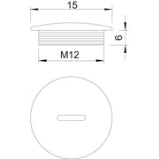 OBO Bettermann - Verschlussschraube Verschlußschraube 108 M12 PS Iso,lgr