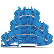 WAGO - Durchgangs-Reihenklemme Dreistockklemme 2002-3204 N/N/N,blau − 50 Stück