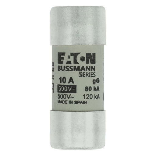 Eaton - Zylindrische Sicherung Sicherungseinsatz Nieders. CYLINDRICA#C22G10 10A AC 690V 80kA − 10 Stück