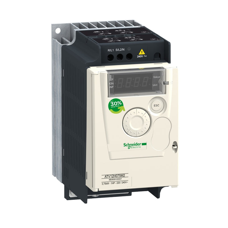 Schneider Electric - Frequenzumrichter =< 1 kV Frequenzumrichter 1ph. ATV12H075M2 0,75kW 230V IP20