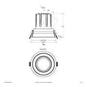 EVN Lichttechnik - Downlight/Strahler/Flutlicht LED-Einbauleuchte modular F04R14SM3830L24D Konfigurationstype