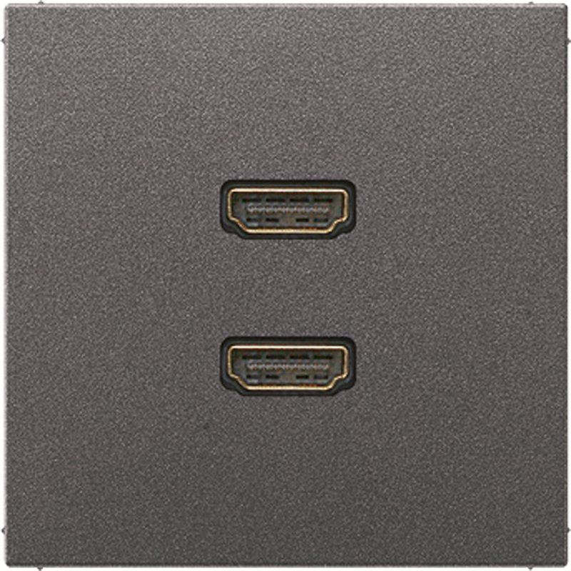 Jung - Multifunktions-Anschlussdose Multimedia-Anschluss anth MA AL 1133 AN 2 x HDMI m.Tragring