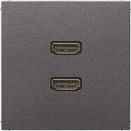 Jung - Multifunktions-Anschlussdose Multimedia-Anschluss anth MA AL 1133 AN 2 x HDMI m.Tragring
