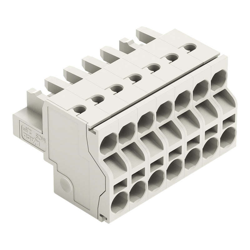 WAGO - Kabelsteckverbinder für Leiterplattensteckverbinder 2-Leiter-Federleiste 721-2107/026-000 CAGECLAMP,2,5mm²,lgr − 50 Stück