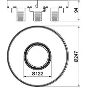 OBO Bettermann - Nivellierbare Kassette für Kanaleinbau, Doppel- und Hohlboden Kassette rund RKFRN2UZD3R7VS25 D=275mm