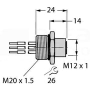 Turck - Zubehör/Ersatzteile für Niederspannungs-Schalttechnik Einbauflansch FKV48-0,3M/M20/C1117