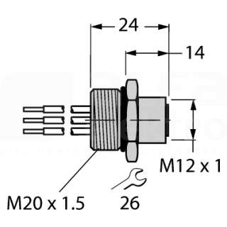 Turck - Zubehör/Ersatzteile für Niederspannungs-Schalttechnik Einbauflansch FKV48-0,3M/M20/C1117