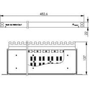 Telegärtner - Kommunikationstechnik-Adapter Kabelverbinder Multi 12x 12xVM8-8 Cat.7, 19", RAL7035