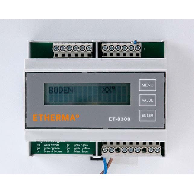 Etherma - Temperaturregler Reiheneinbau Vollautomatische Steuerung ET-8300 f.Freiflächenheiz