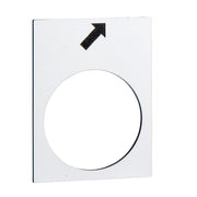 Schneider Electric - Bezeichnungsschild für Befehlsgeräte Symbolschild ZB2BY4963 sw − 10 Stück