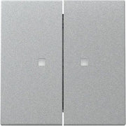 Gira - Abdeckung/Bedienelement für Installationsschalterprogramme Wippe 2f Kontrollf. 363126 F Alu