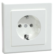 Merten - Steckdose SCHUKO-Steckdose aws/gl MEG2301-1425 volle Abdeckplatte