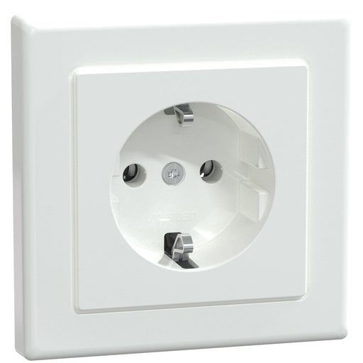 Merten - Steckdose SCHUKO-Steckdose aws/gl MEG2301-1425 volle Abdeckplatte