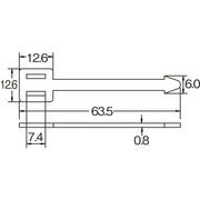 HellermannTyton - Kabelmarkierungssystem Kennzeichnungspfeil AT1 PA66 BK 100 62,5x4,7mm schwarz − 100 Stück