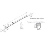 Hera - Decken-/Wandleuchte LED-Linienleuchte 61001610202 LED-Pipe,660lm,3000K