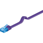 Goobay - Patchkabel Kupfer Flachkabel U/UTP Cat6a 96302 violett 0,5m