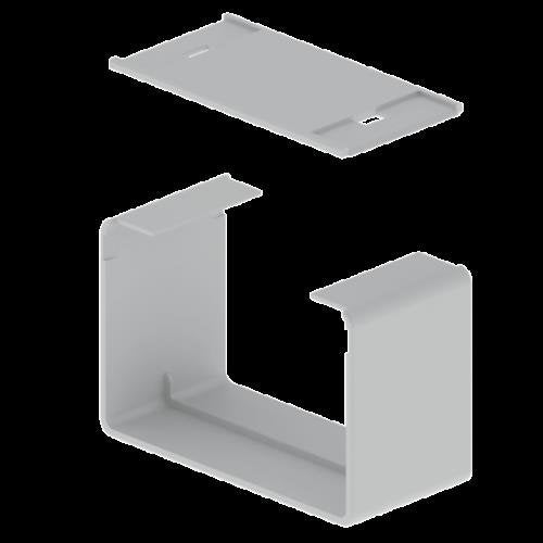 Unex - Verbinder für Kabeltragsystem Stoßstellenabdeckung grau 66114-48 60x100 U48X RAL7038 − 6 Stück