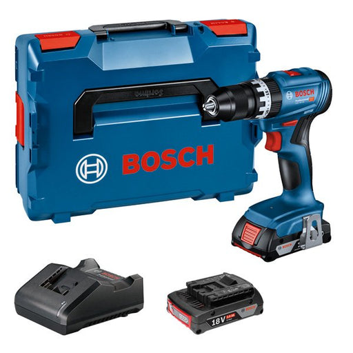 Bosch - Schlagbohrmaschine (Akku) Akku-Schlagbohrschauber GSB 18V-45 2x Akku GBA 2.0Ah