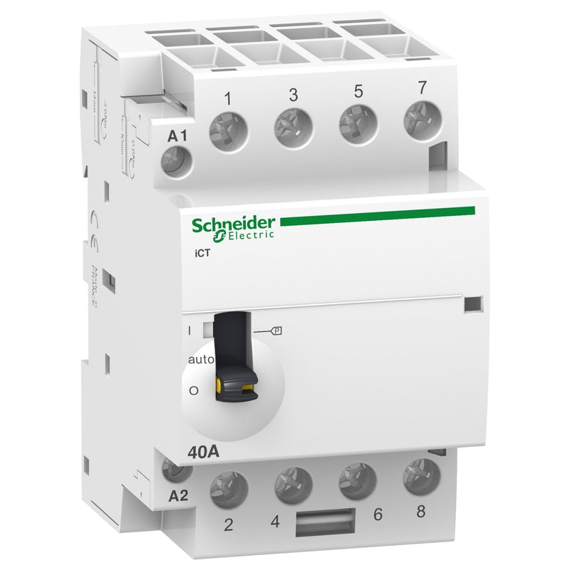 Schneider Electric - Installationsschütz für Reiheneinbau Vorwahlschütz A9C21844 4S 40A 220-240VAC