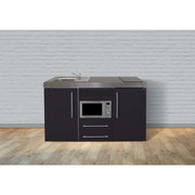Stengel - Mini-Küche Miniküche Premiumline MPMSM150KSMWGKFreBli Schwarz matt