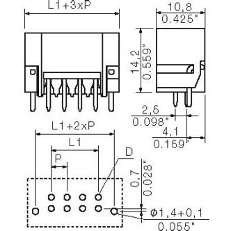 Weidmüller - Leiterplattensteckverbinder LP Verbinder B2L/S2L S2L-SMT #1795200000 3.5/6/180LF3.5SN − 102 Stück