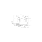 Jacob - Kabelverschraubung PERFECT Kabelverschraubung 50.036 R MS PG 36 − 10 Stück