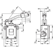 Schmersal - NOT-AUS-Seilzugschalter Schlaffseilschalter T. 441-11y-14