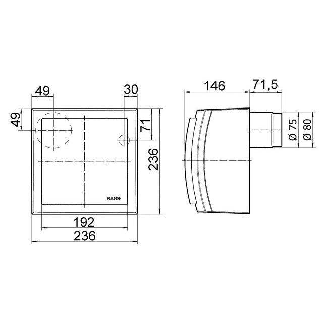 Maico - Ventilator für innenliegende Bäder und Küchen Ventilator ER-APB 100