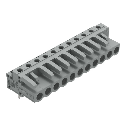 WAGO - Leiterplattensteckverbinder THT-Federleiste abgewink. 232-241 Rastermaß 5mm,grau − 25 Stück
