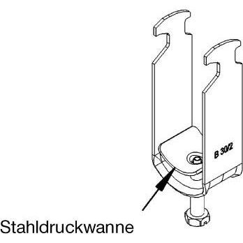 Rico - Bügelschelle Hammerfuß-Bügelschelle 16BS30-34-2 30-34mm − 1 Stück by Rico
