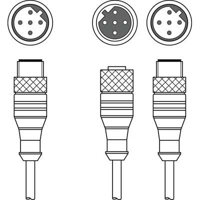 Leuze - Konfektioniertes Sensor-Aktor-Kabel Verbindungsleitung K-YPB M12A-M12A-SPUR