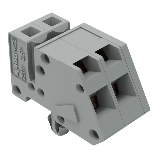 WAGO - Kabelsteckverbinder für Leiterplattensteckverbinder 1-Leiter Federleiste 731-502/008-000 CAGECLAMP 2,5mm²,gr − 100 Stück