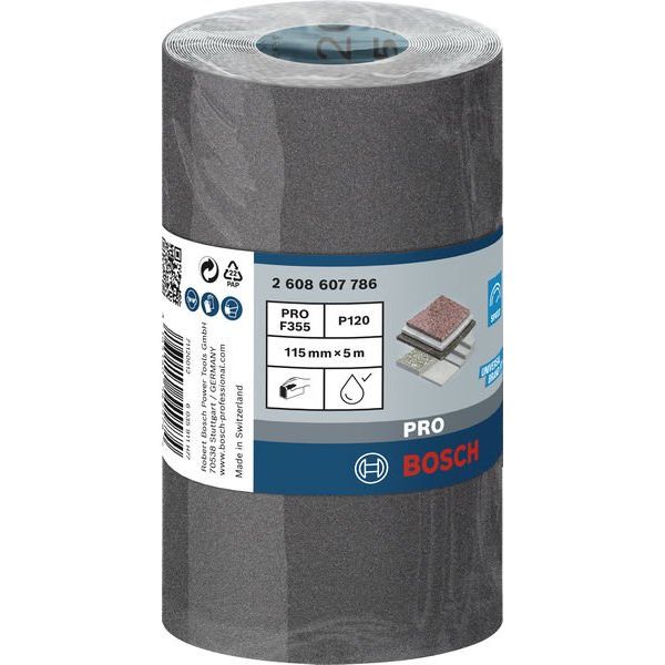 Bosch - Schleifpapier/Schleifvlies PRO C355 Schleifrolle, 2608607786 115 mm, 5 m, G120