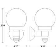 Steinel - Decken-/Wandleuchte Sensor-Außenleuchte L 115 S weiß 257 x 215 x 330 mm