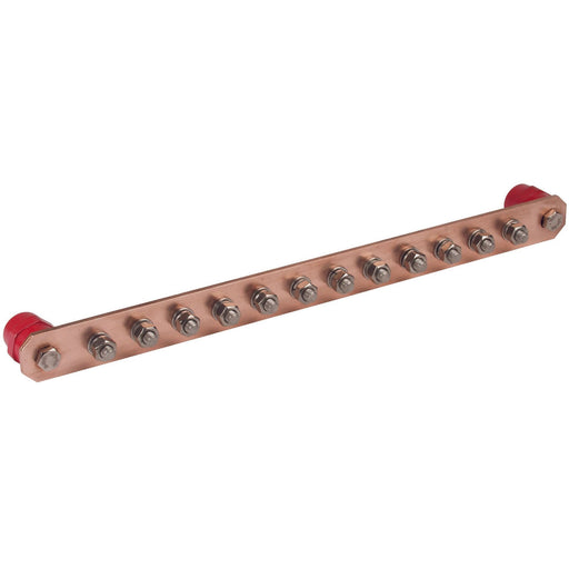 DEHN - Potentialausgleich-Schiene Potentialausgleichschiene PAS I 12AP M10 CU o. Abdeckung Cu