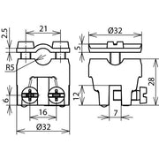 DEHN - Anschlussklemme für Blitzschutz Falzklemme FKZS710KBF076ZG ZG 0,7-6mm