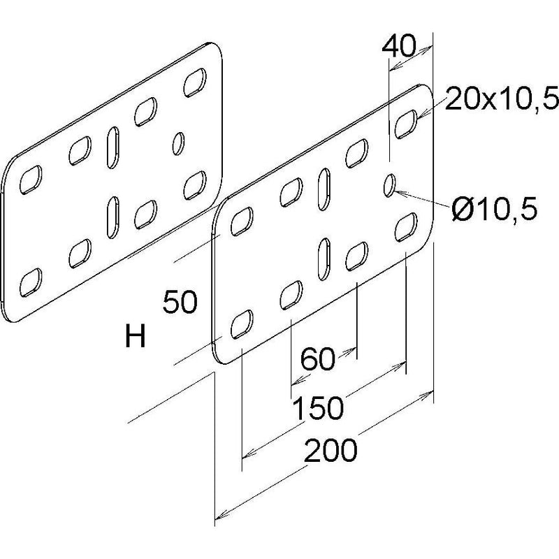 Niedax - Verbinder für Kabeltragsystem Verbinder KKIH 150 E4 (1Paar)