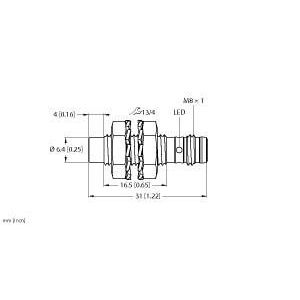 Turck - Induktiver Näherungsschalter Sensor NI3-EG08K-AN6X-V1131 induktiv − 1 Stück