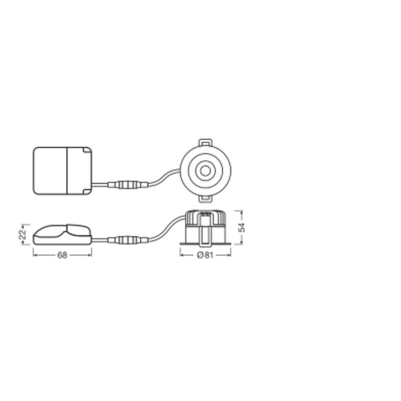 Ledvance - Downlight/Strahler/Flutlicht LED-Einbaustrahler SPDKFIXP8930PSDIP44B 930, dim, sw
