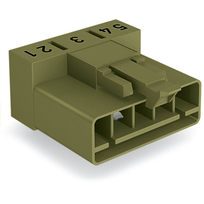 WAGO - Leiterplattensteckverbinder Stecker für Leiterplatten 890-875/011-000 5-polig,hellgrün − 50 Stück