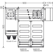 Hensel - Installationskleinverteiler PV-Wechselrichter-Sammler Mi PV 6123 140kW,1-phasig