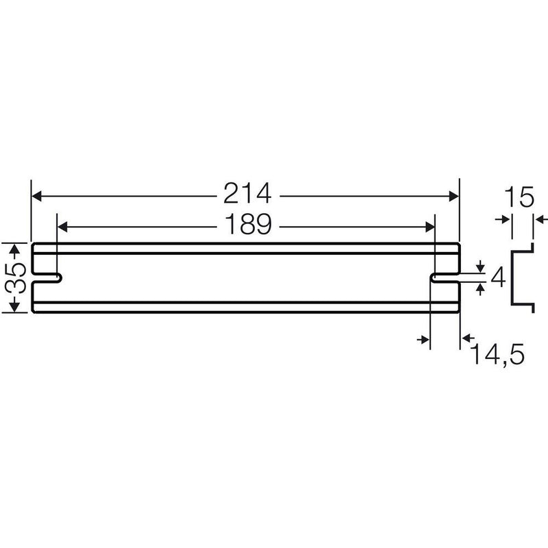 Hensel - Tragschiene DK TS 50 Q 214mm