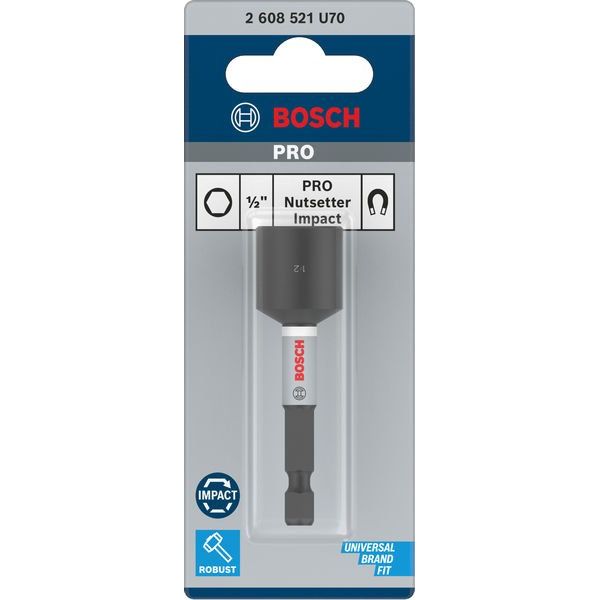 Bosch - Steckschlüssel PRO Nutsetter Impact, 1/2 2608521U70 x 65 mm 2 9/16