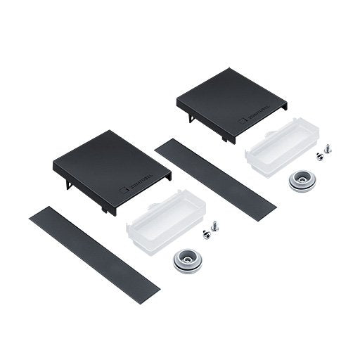 Zumtobel Group - Mechanisches Zubehör/Ersatzteile für Leuchten Endkappenset SLN2 MSC #22172326 schwarz