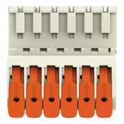 WAGO GmbH & Co. KG - Ein- und mehrpolige Klemmenleiste 1-Leiter-Stiftleiste 831-1206 Push-inCAGECLAMP,lgr − 24 Stück