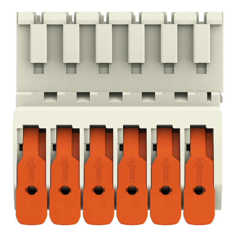WAGO GmbH & Co. KG - Ein- und mehrpolige Klemmenleiste 1-Leiter-Stiftleiste 831-1206 Push-inCAGECLAMP,lgr − 24 Stück