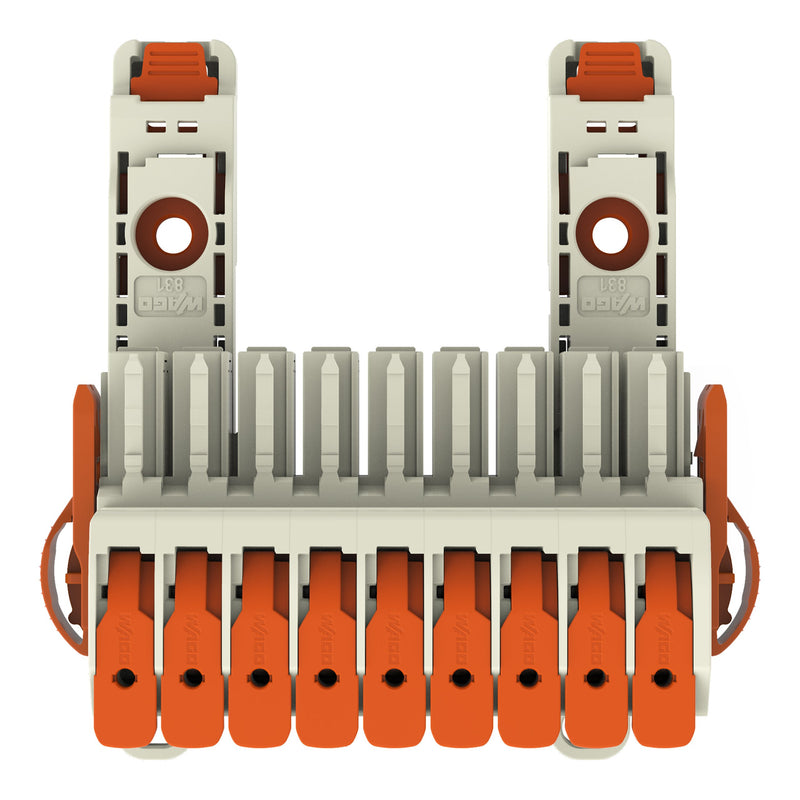 WAGO GmbH & Co. KG - Ein- und mehrpolige Klemmenleiste 1-Leiter-Federleiste 8311109038000300000 PushinCAGECLAMP,lgr − 6 Stück