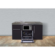 Stengel - Mini-Küche Miniküche Premiumline MPGSMSM160KSGSGKFlBr Schwarz matt