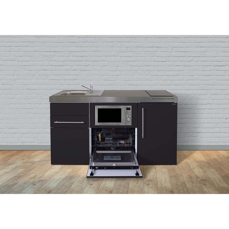 Stengel - Mini-Küche Miniküche Premiumline MPGSMSM160KSGSGKFlBr Schwarz matt